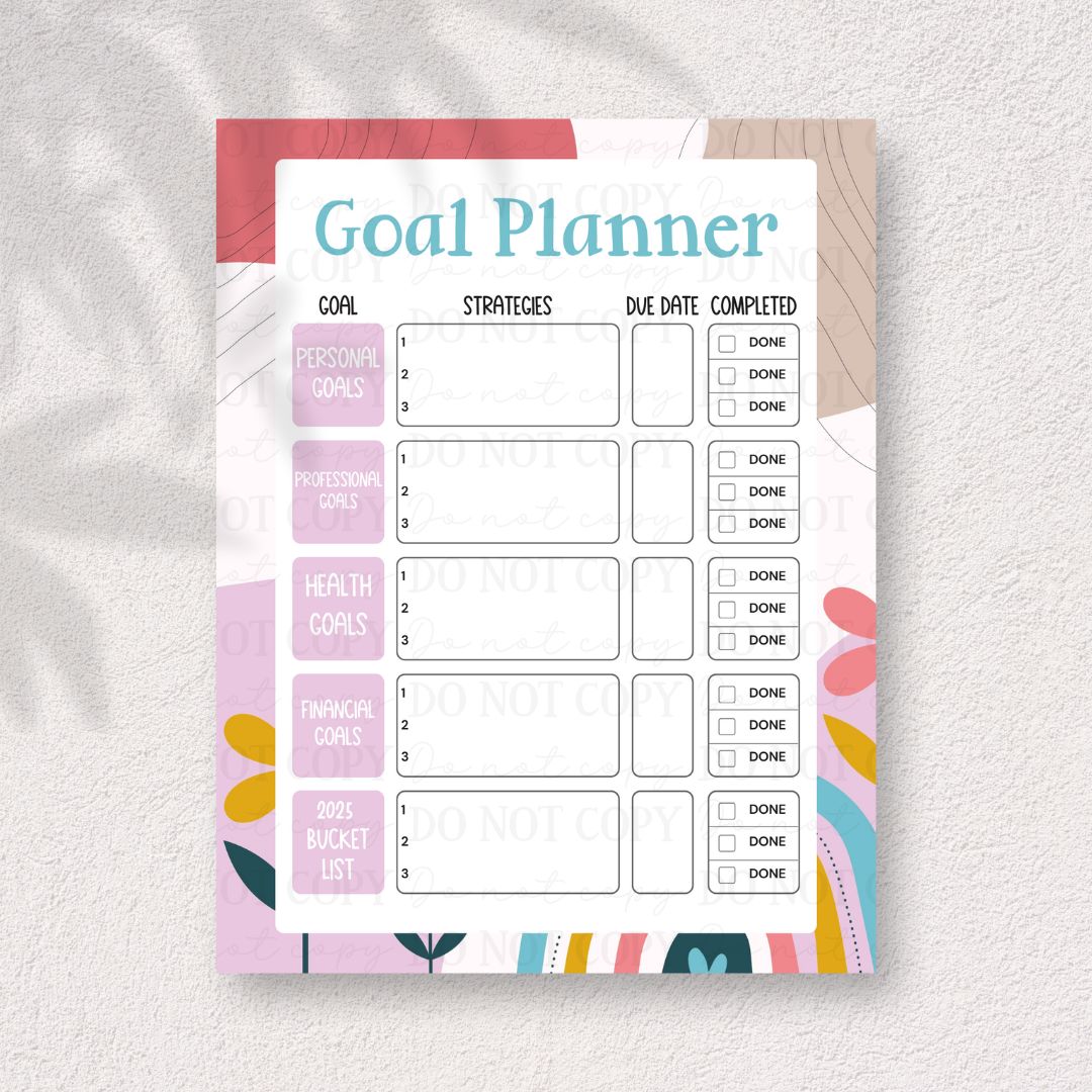 Goal Planner Printable | American Blues Designs