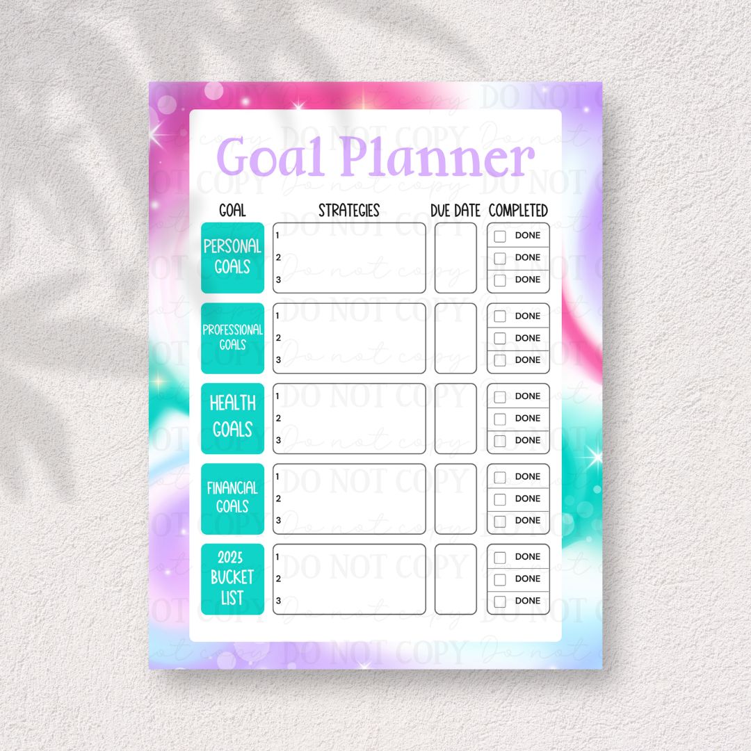 Goal Planner Printable | American Blues Designs