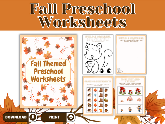 Fall Preschool Worksheets