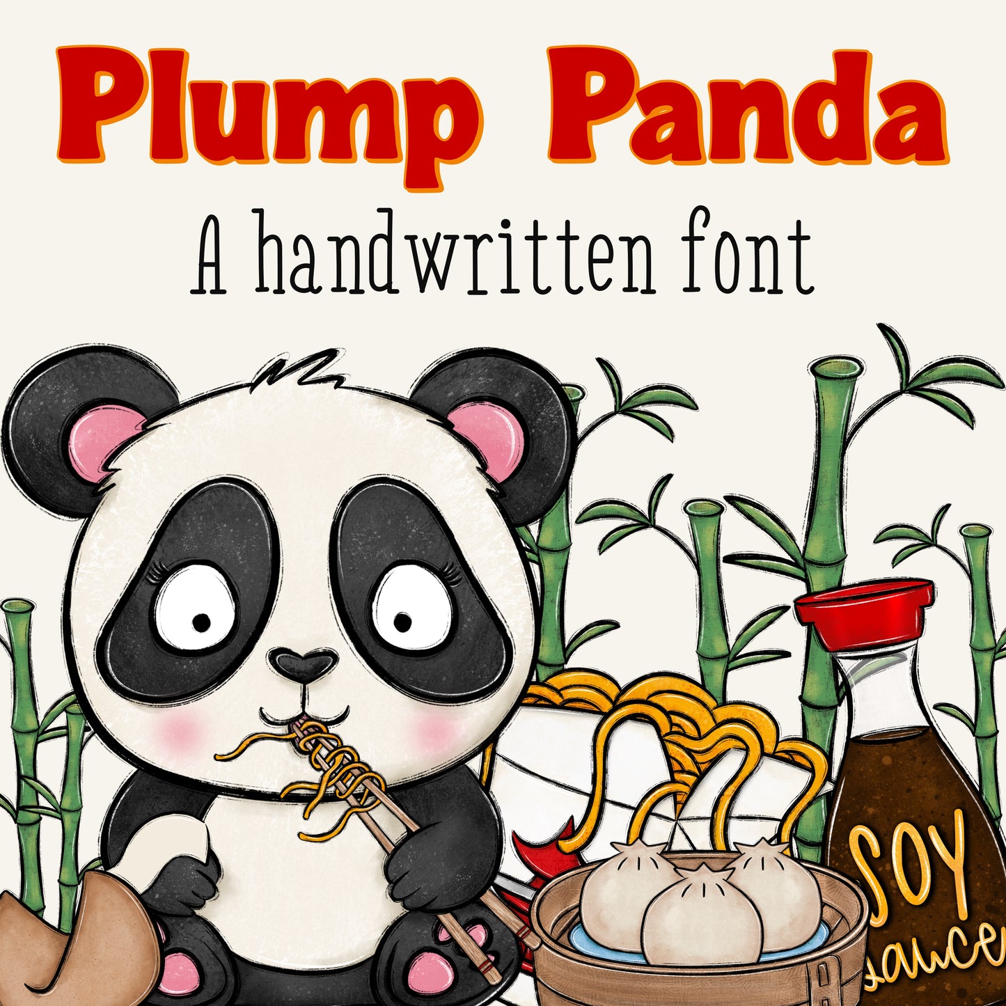 Plump Panda handwritten font
