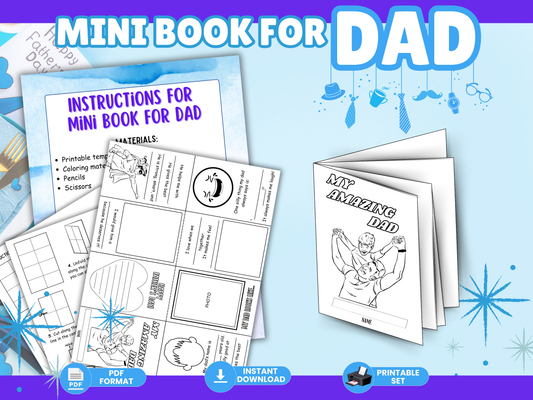 Printable Mini Book for Dad