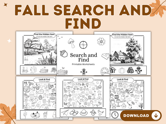 Fall Search & Find Worksheets