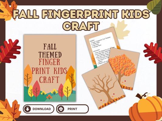 Fall Fingerprint Kids Craft