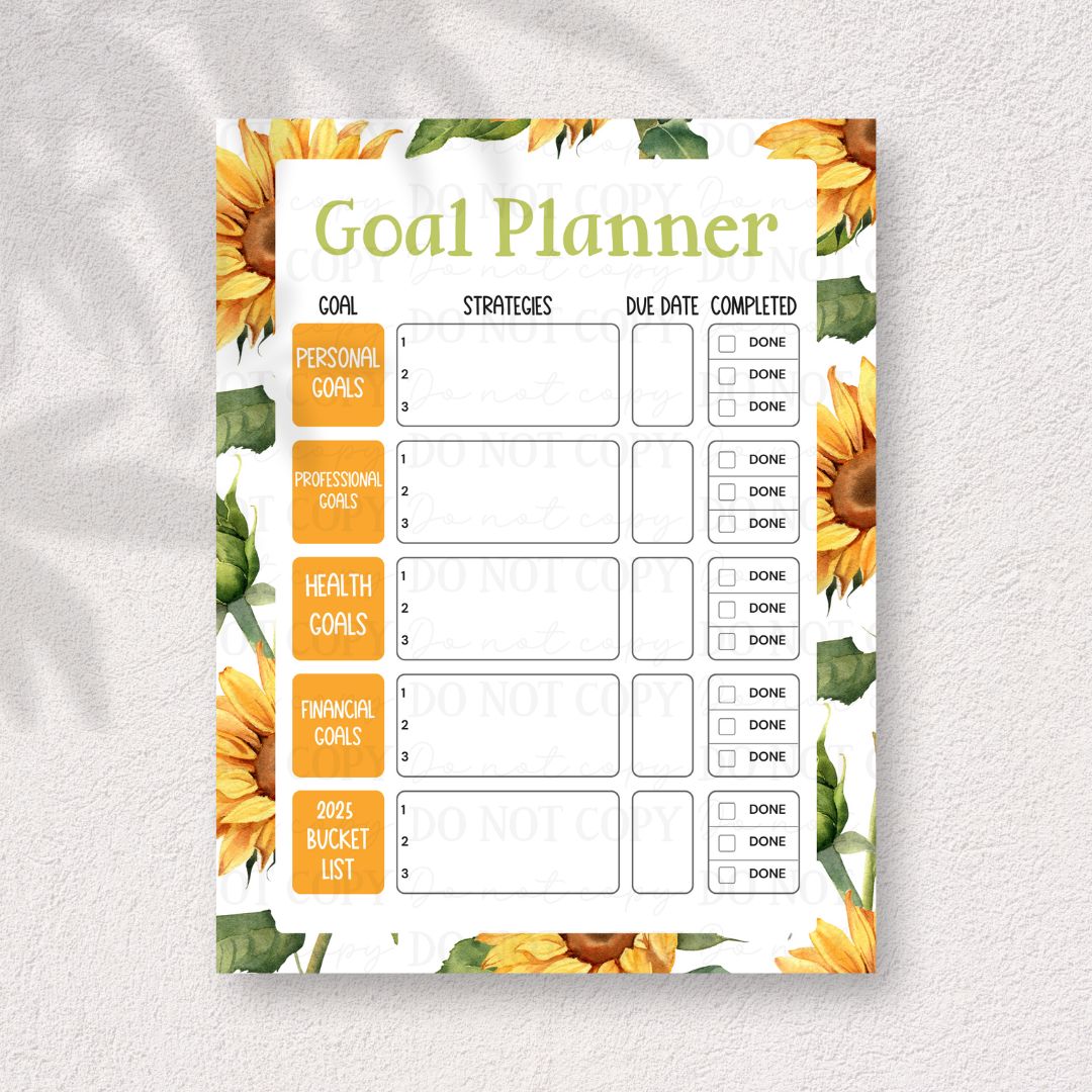 Goal Planner Printable | American Blues Designs