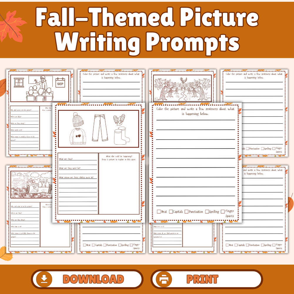 Fall-Themed Picture Writing Prompts