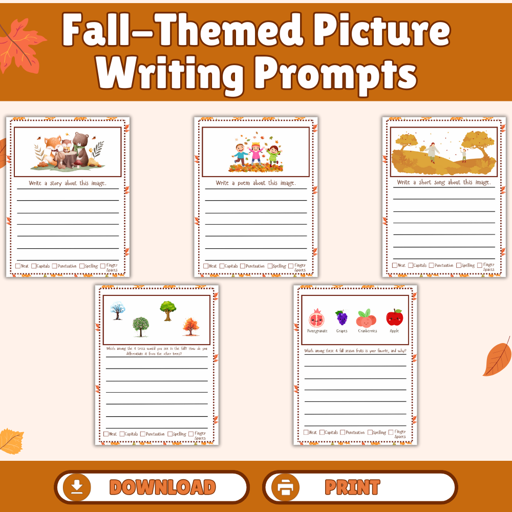 Fall-Themed Picture Writing Prompts