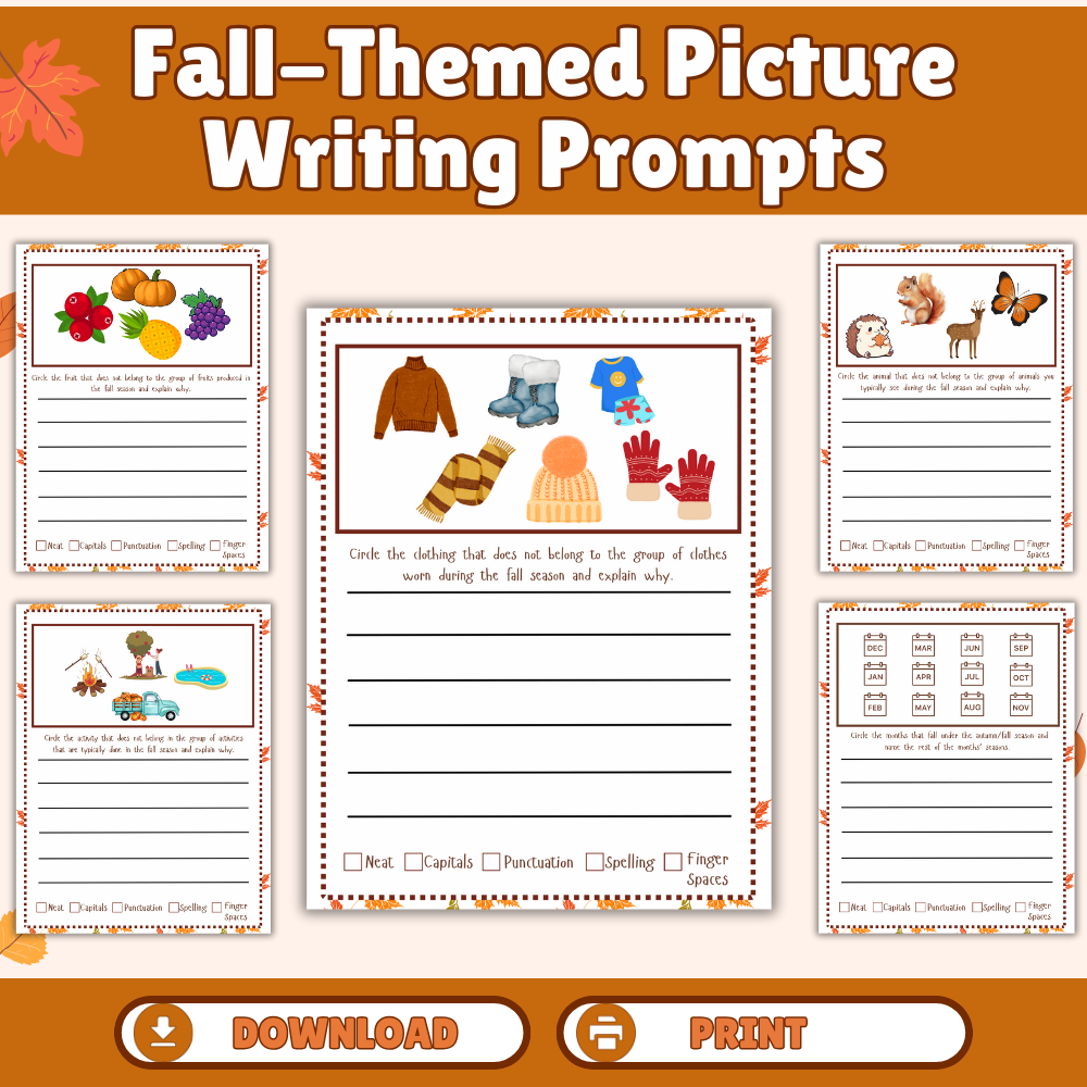 Fall-Themed Picture Writing Prompts