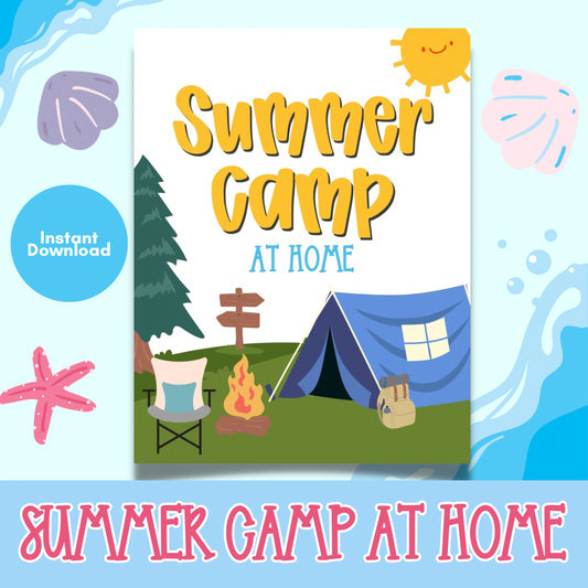 Printable Summer Camp at Home – Weekly Themes, Coloring Pages, Planners & Activities | Kids Summer Camp Binder | Instant Download PDF