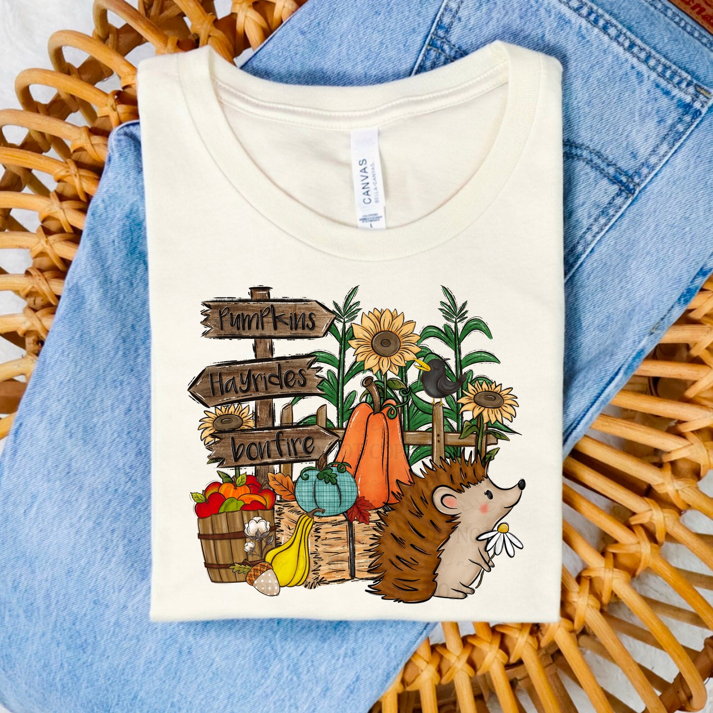 Autumn Hedgehog digital design | American Blues Designs