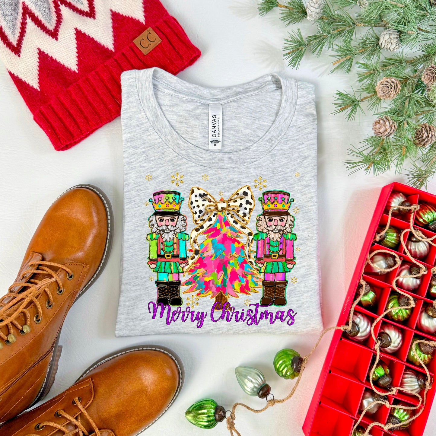 Merry Christmas Colorful Nutcrackers digital design | American Blues Designs