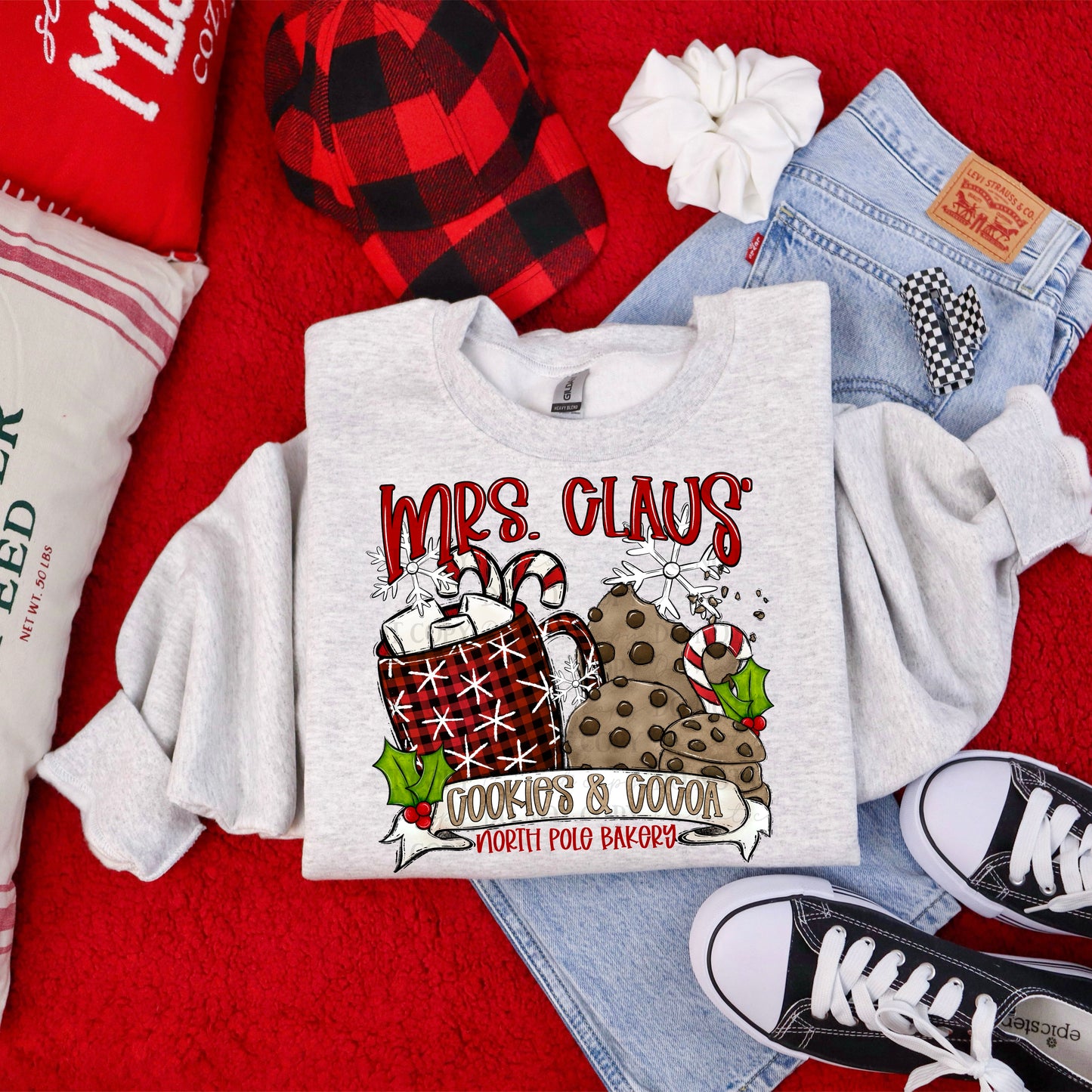 Mrs. Claus's Cookies & Cocoa digital design | American Blues Designs