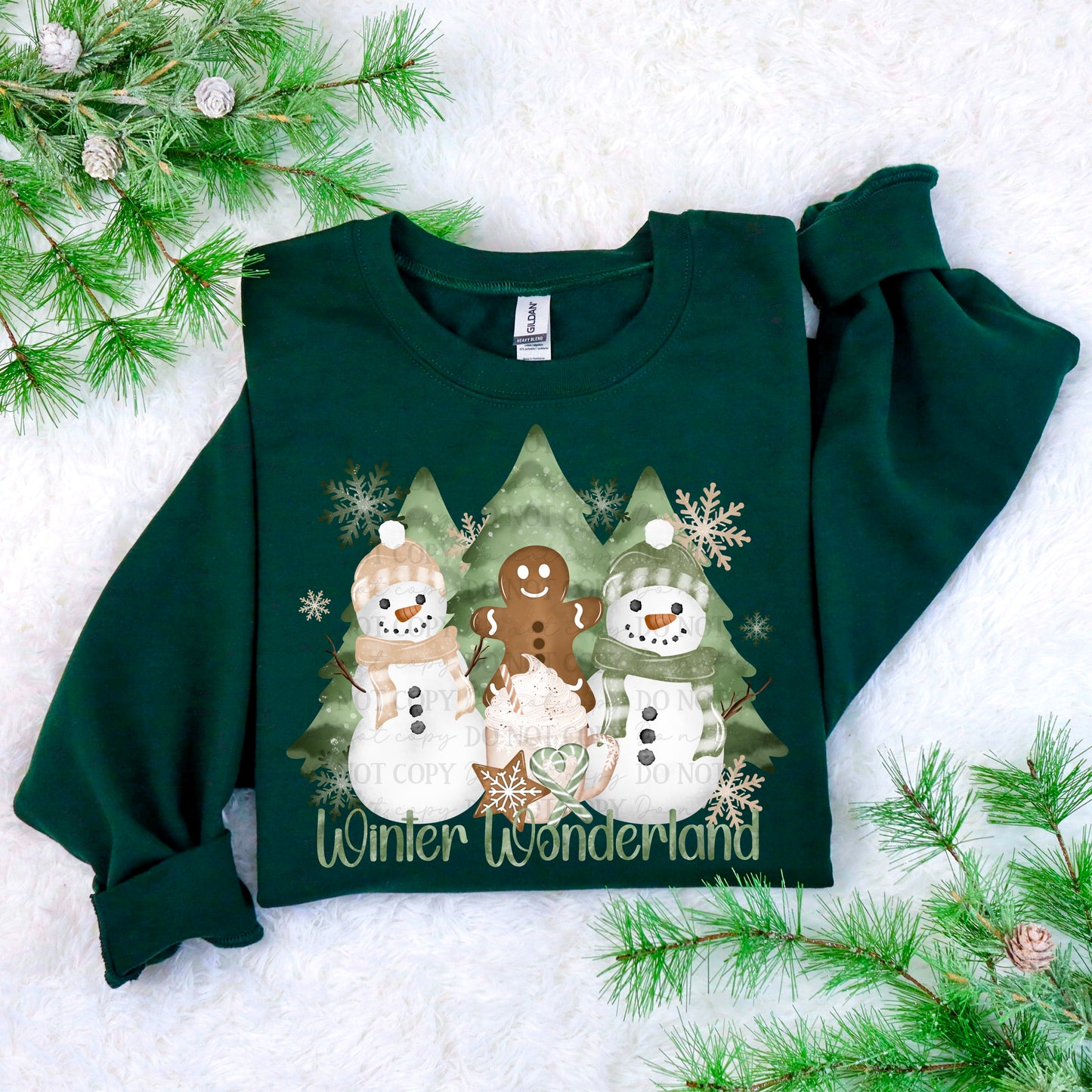 Winter Wonderland watercolor digital design | American Blues Designs