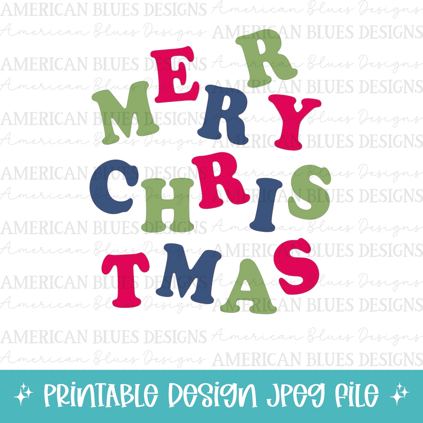 Merry Christmas printable | American Blues Designs