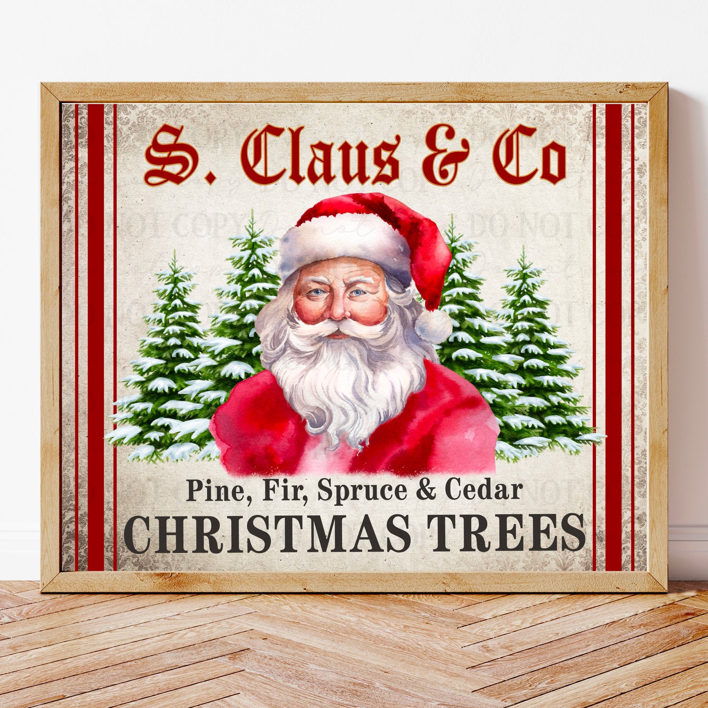 S. Claus & Co Christmas Trees printable | American Blues Designs