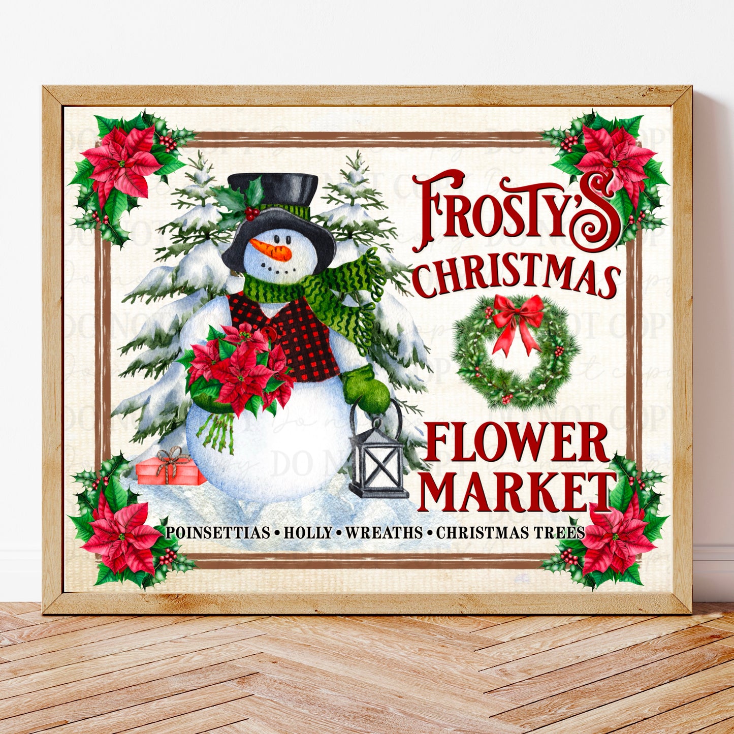 Frosty's Christmas Flower Market printable | American Blues Designs