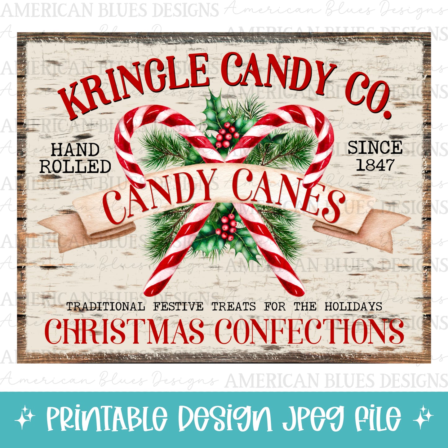 Kringle Candy Co. printable | American Blues Designs