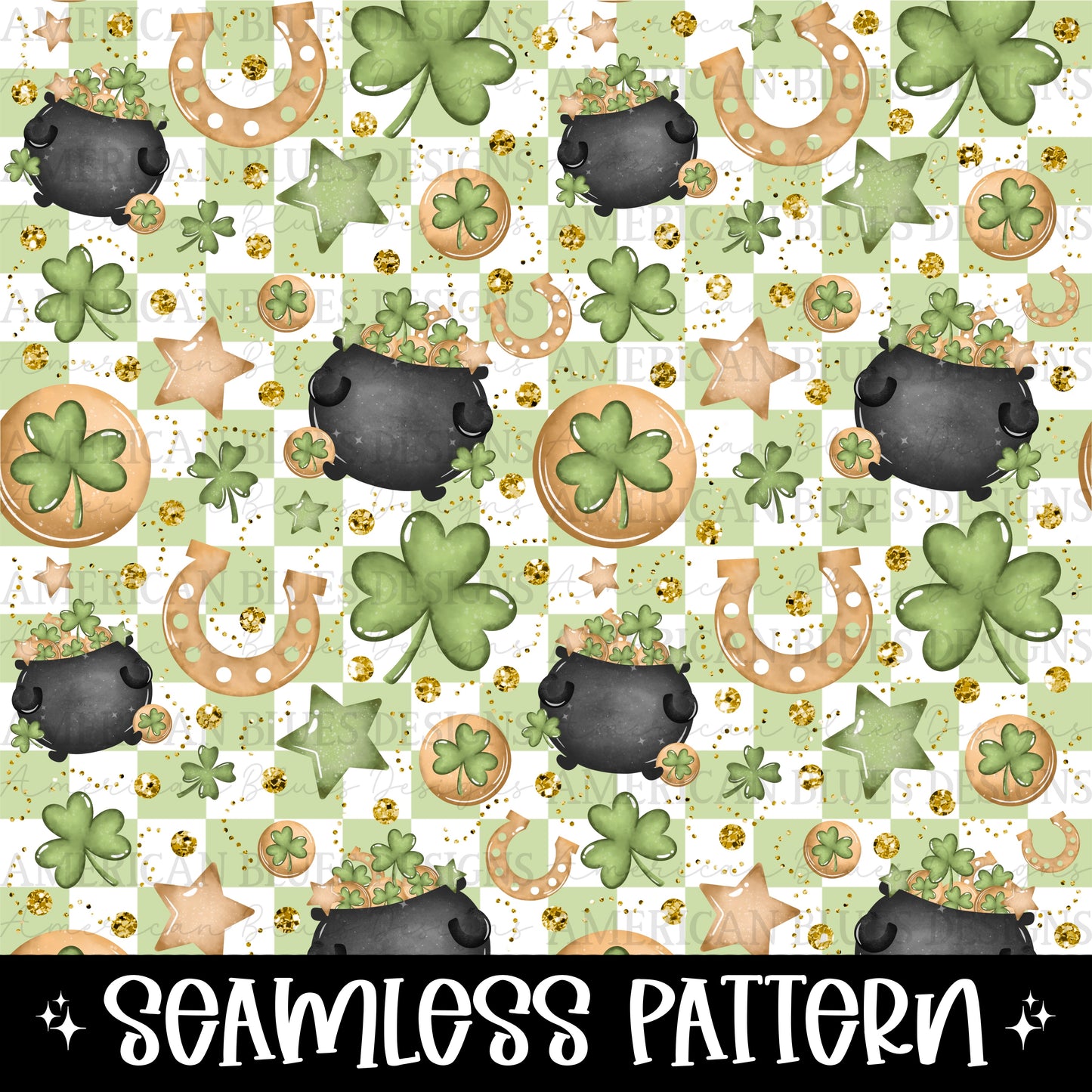 Pot O’ Gold seamless pattern