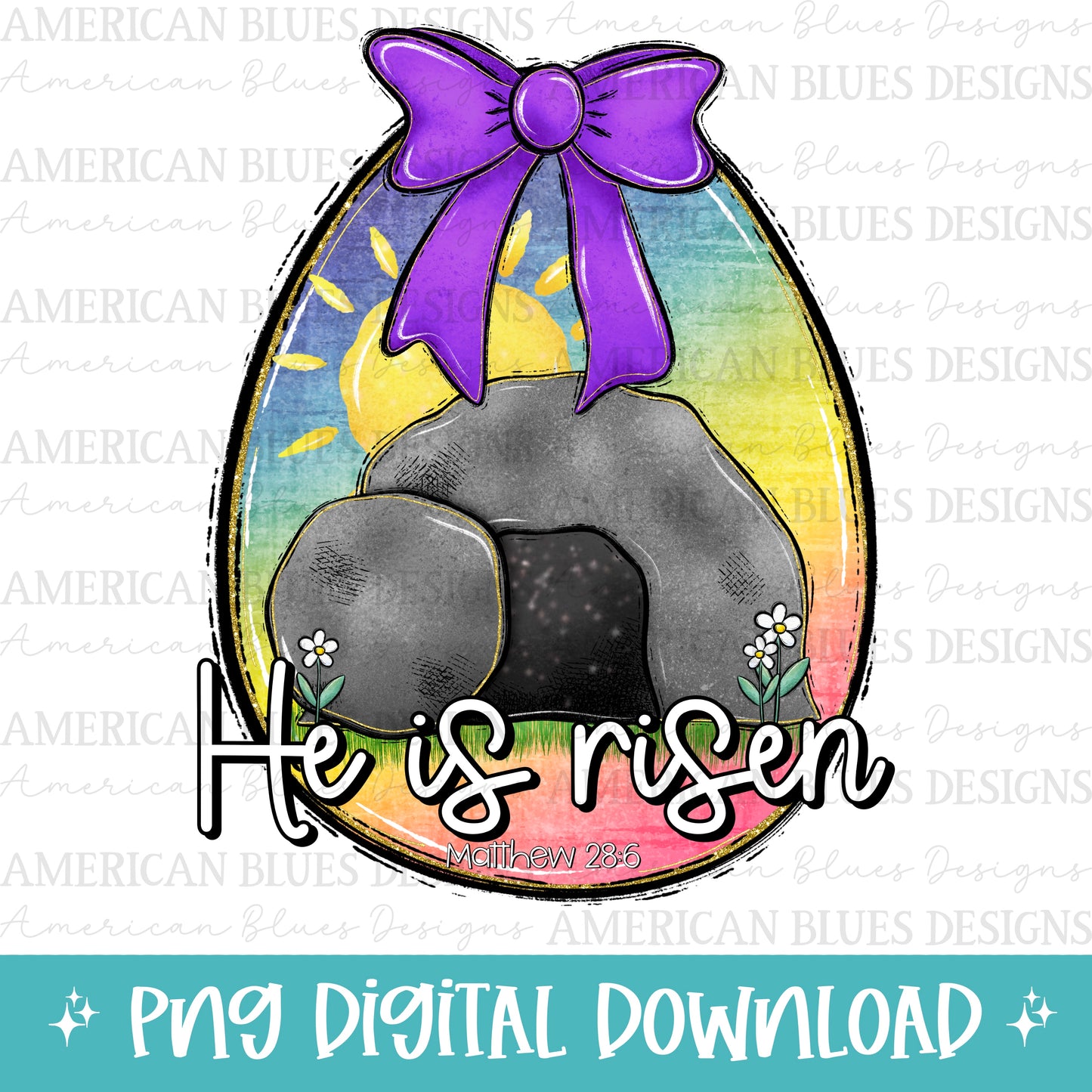 He is risen Easter egg