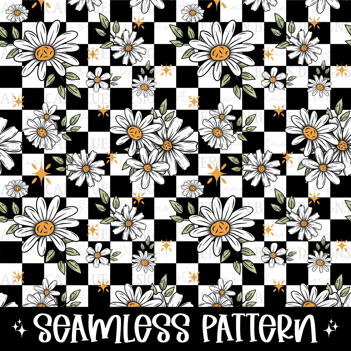 All Oopsies No Daisies seamless pattern
