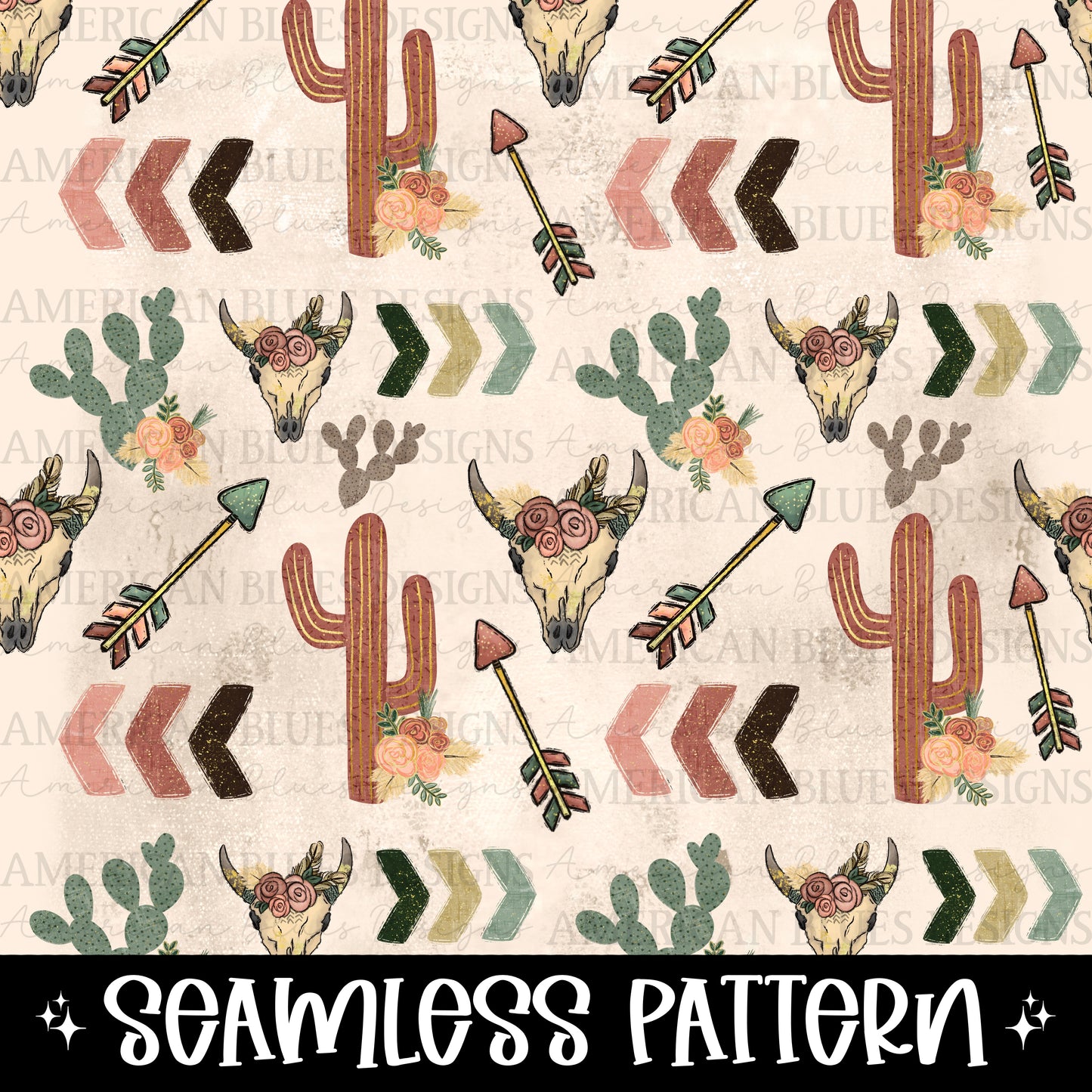 Wild Soul seamless pattern