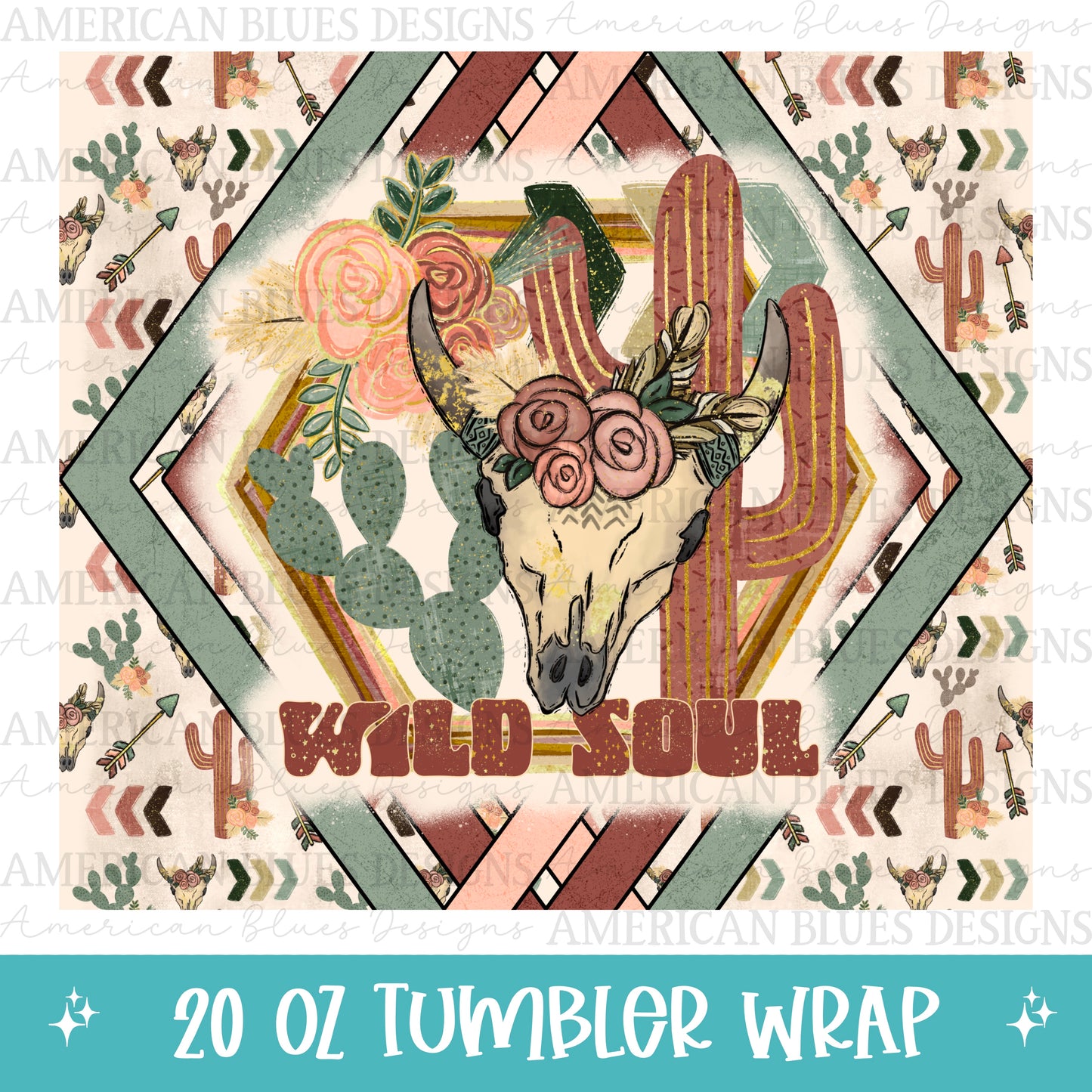 Wild Soul 20oz tumbler wrap