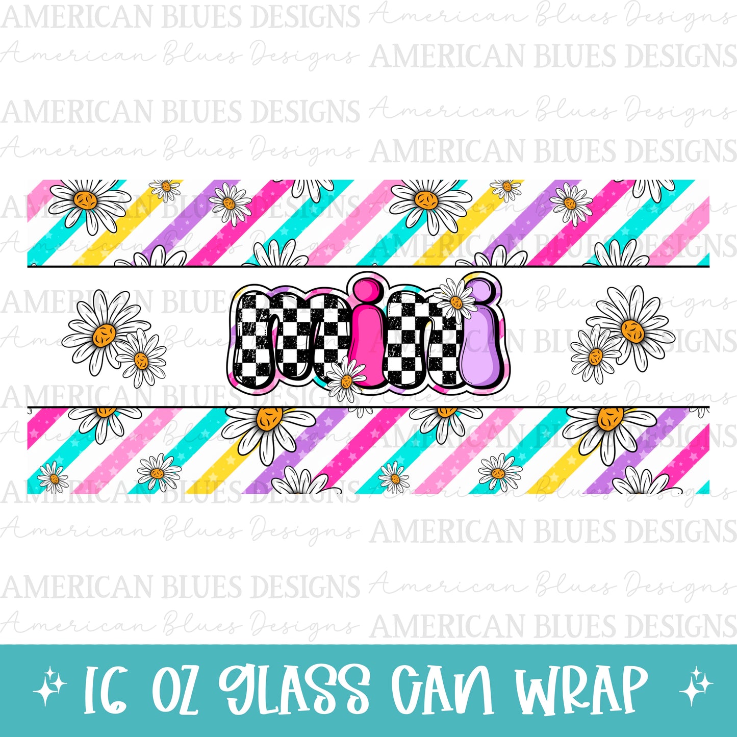 Mama & Mini 16 oz glass can wrap