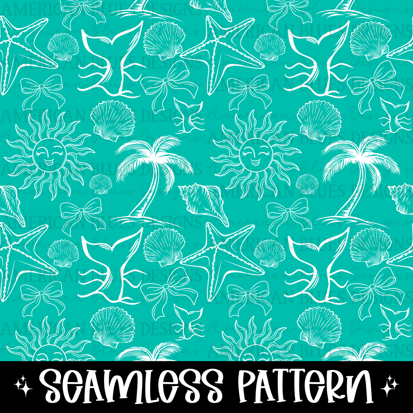 Beachy seamless pattern