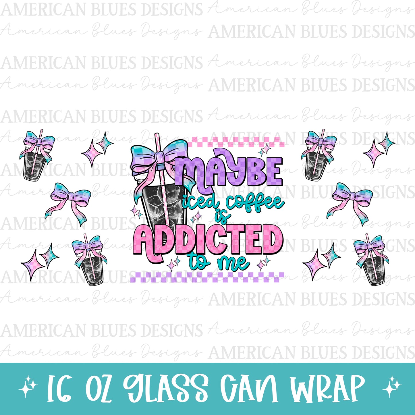 Maybe iced coffee is addicted to me 16oz Libby wrap