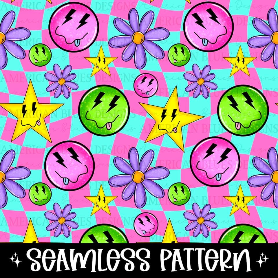 Electric Groovy seamless pattern