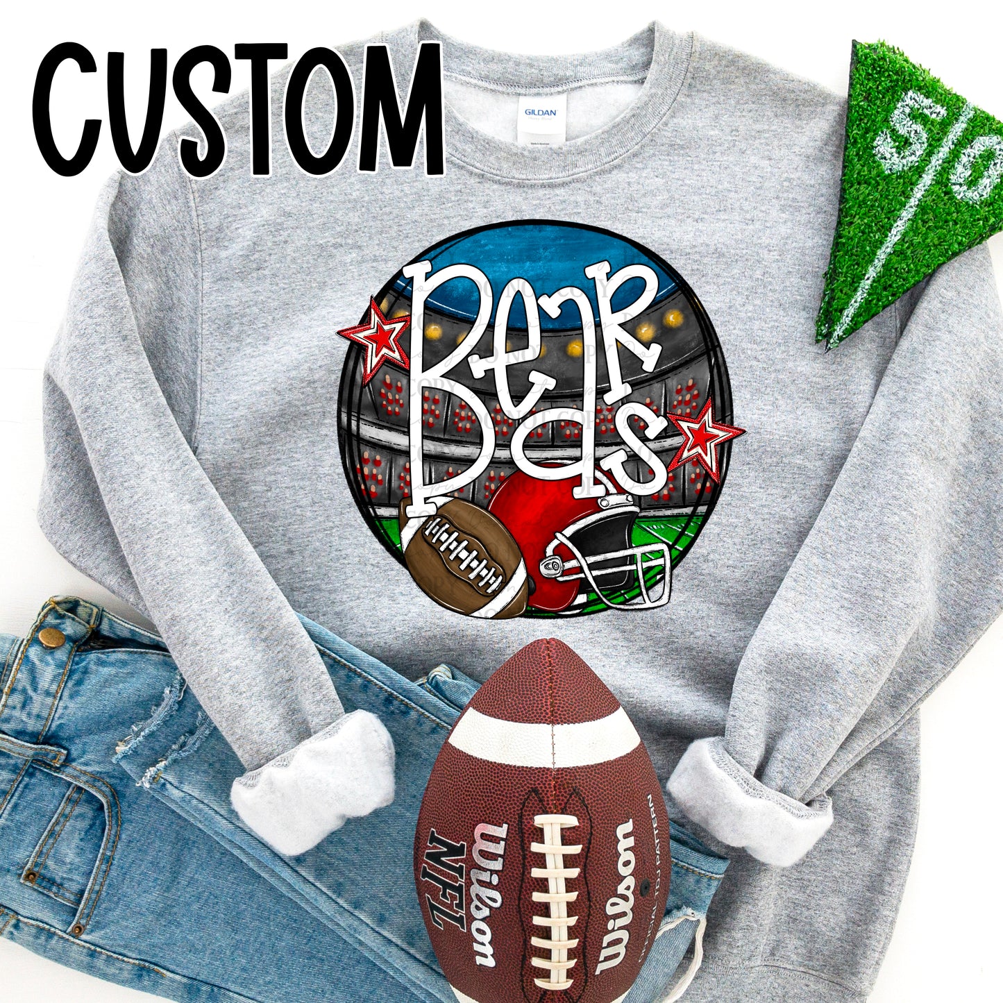 Custom "Team Name" Football Design