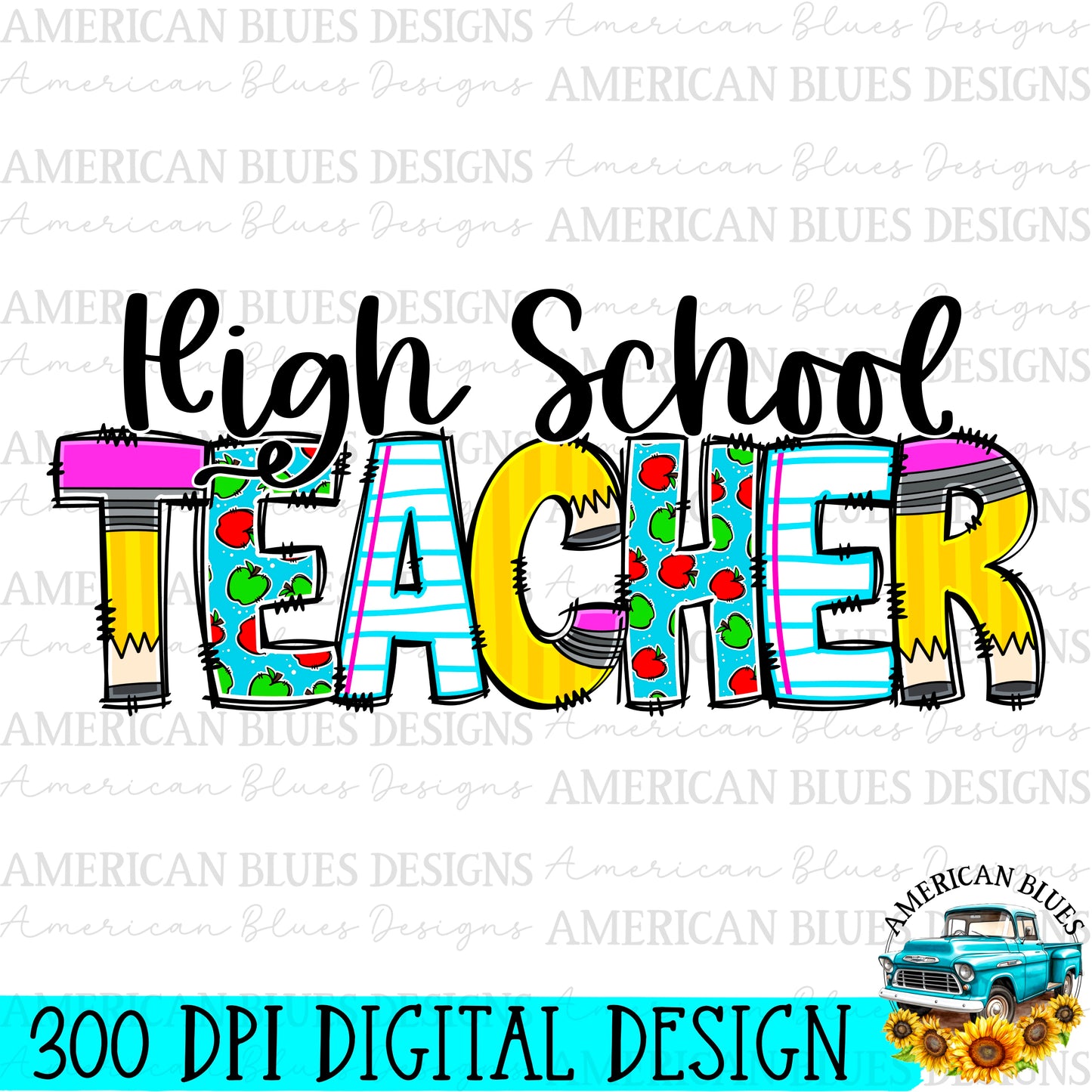 High School teacher digital design | American Blues Designs