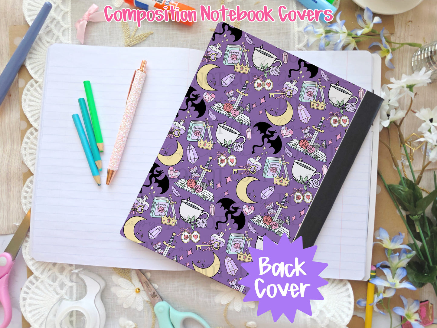 Romantasy Composition Notebook Cover