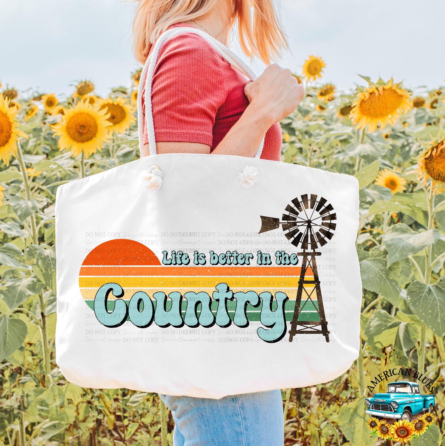 Life is better in the country digital design | American Blues Designs
