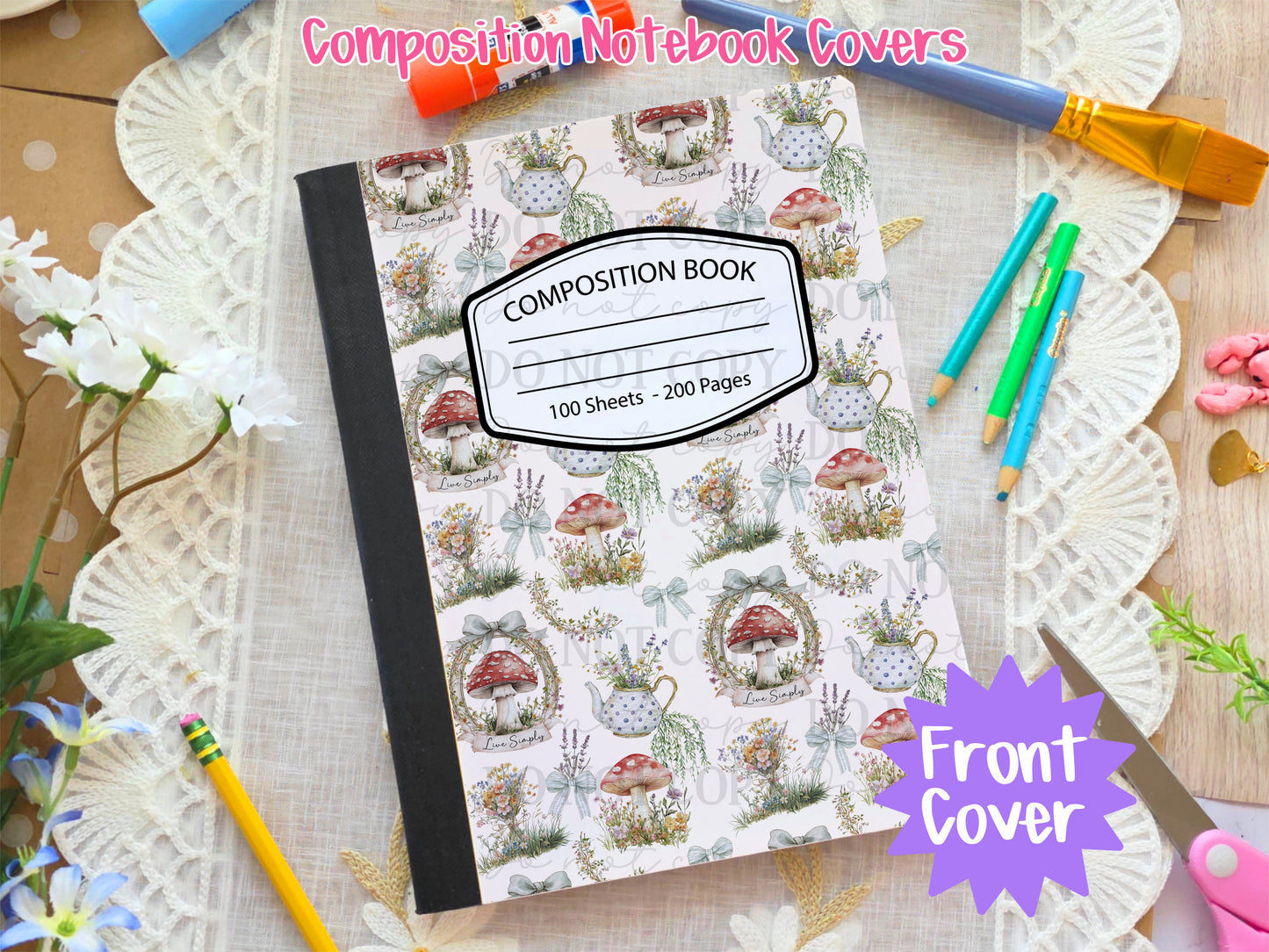 Live Simply Composition Notebook Cover