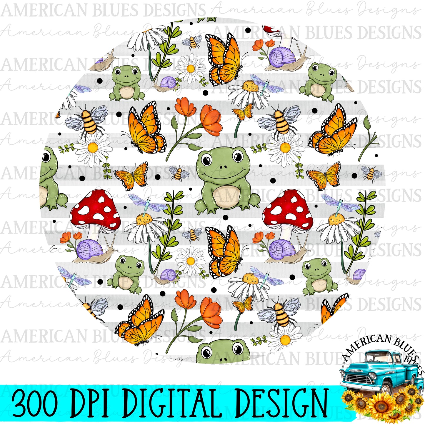 Cottagecore Era car coaster digital design | American Blues Designs