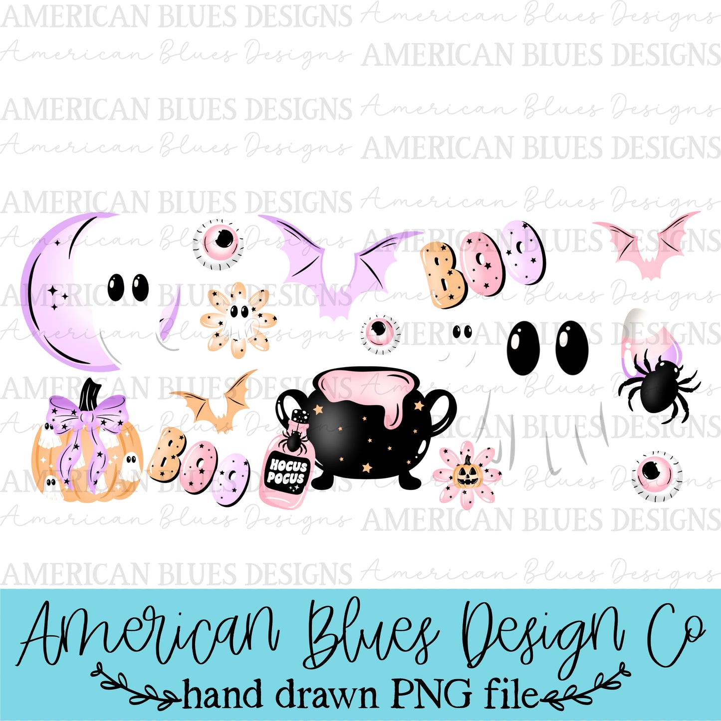 Boo pastel ghost 16oz glass can wrap