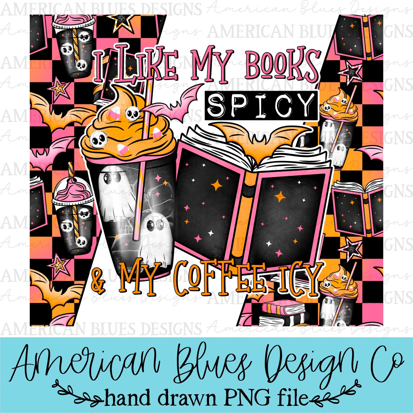 I like my books spicy and my coffee icy 20oz tumbler wrap