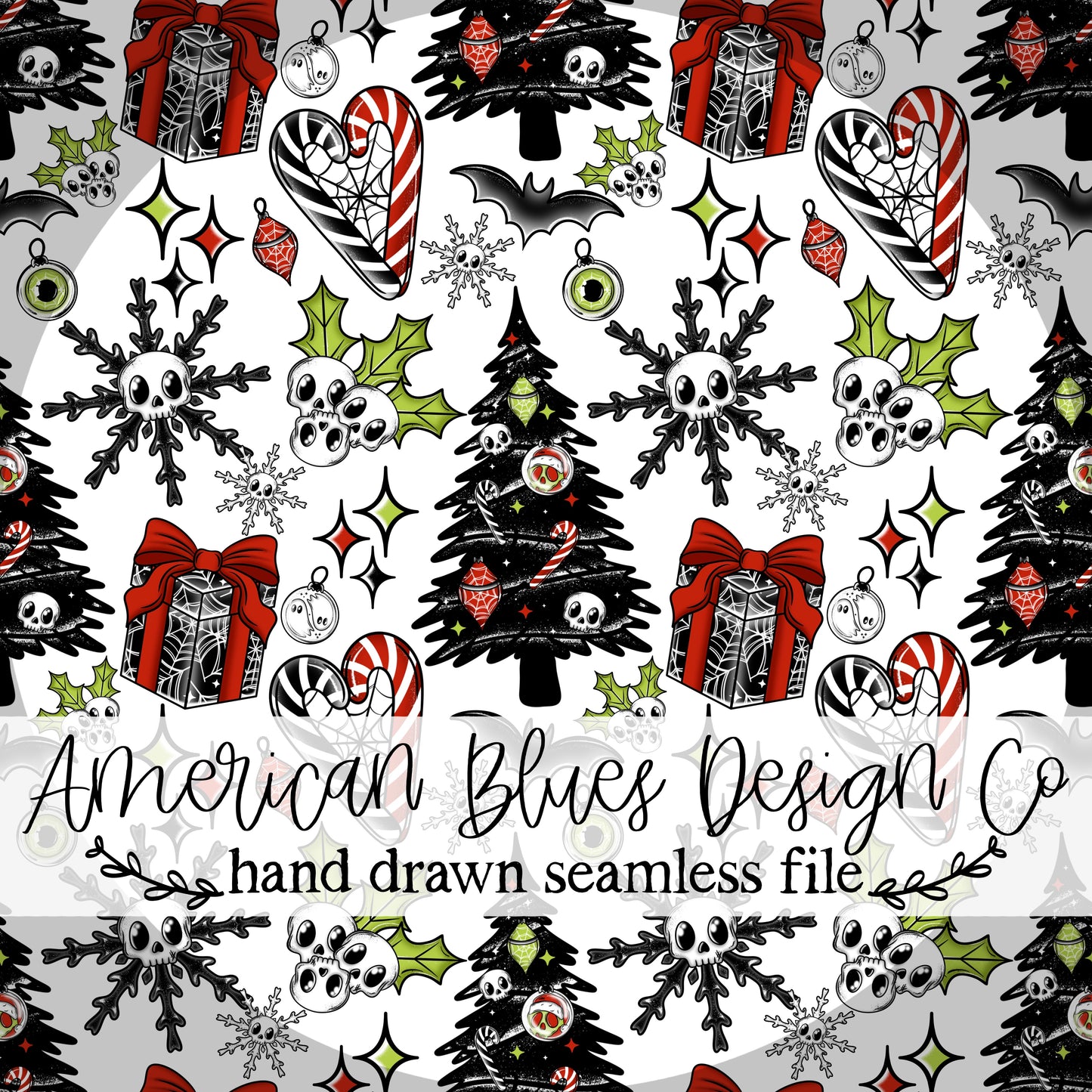 Spooky Christmas seamless