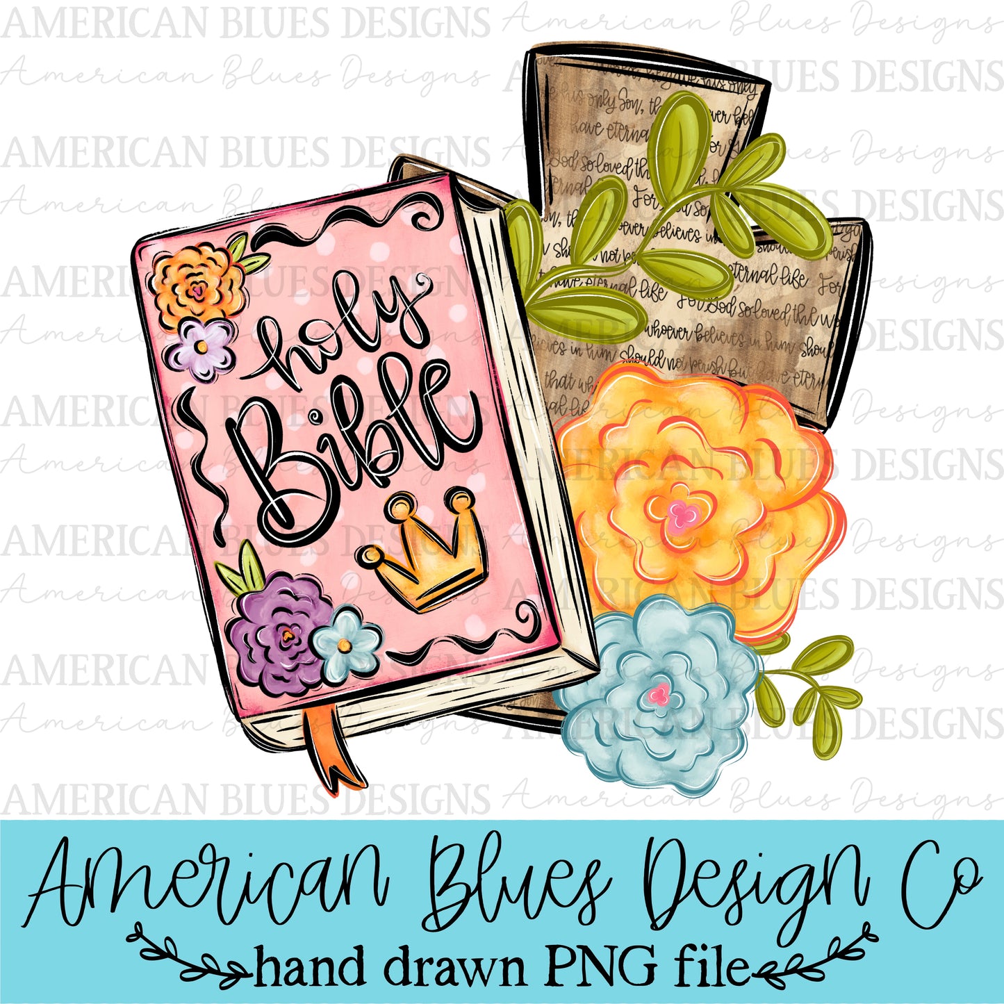 Bible & Cross Florals