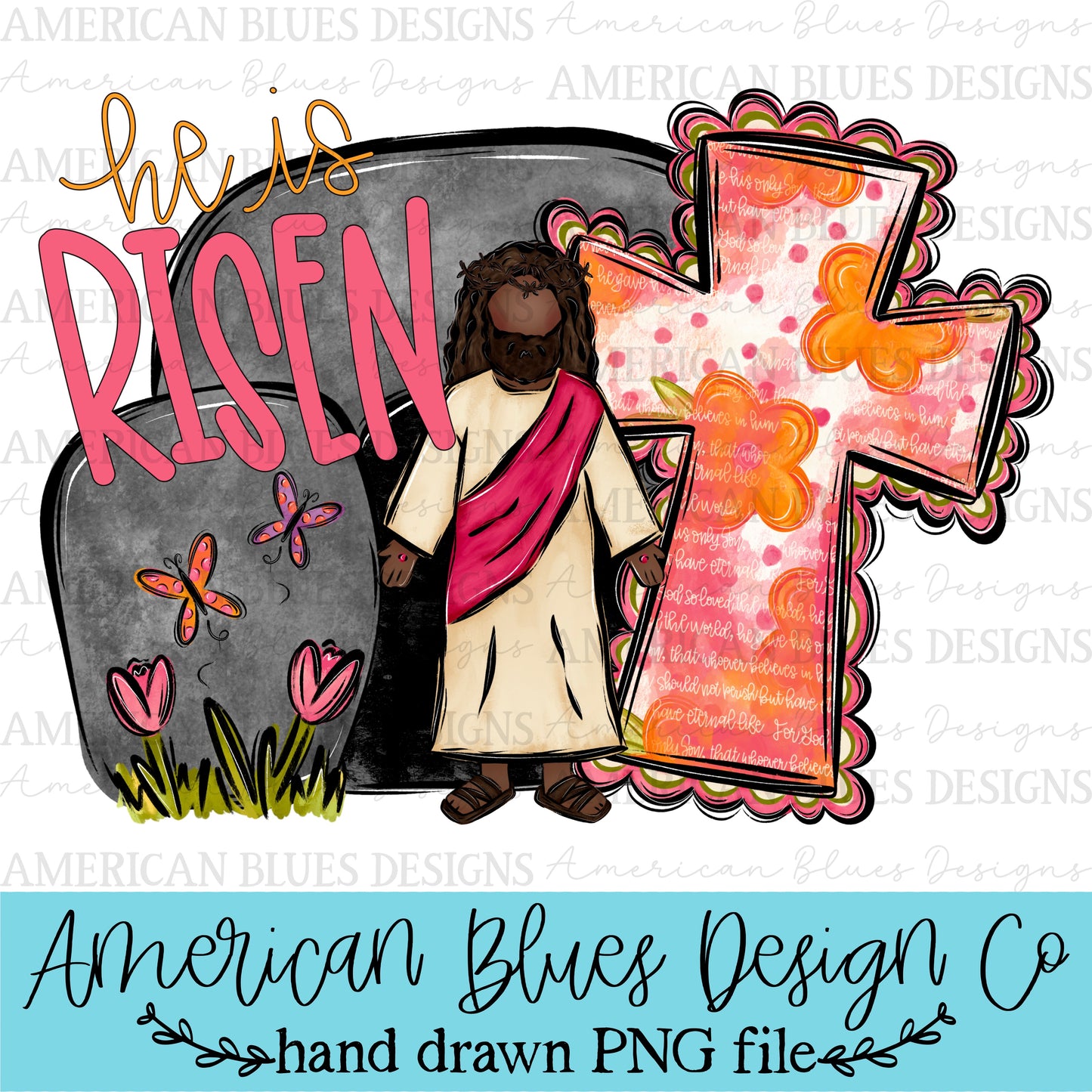He is Risen dark skin