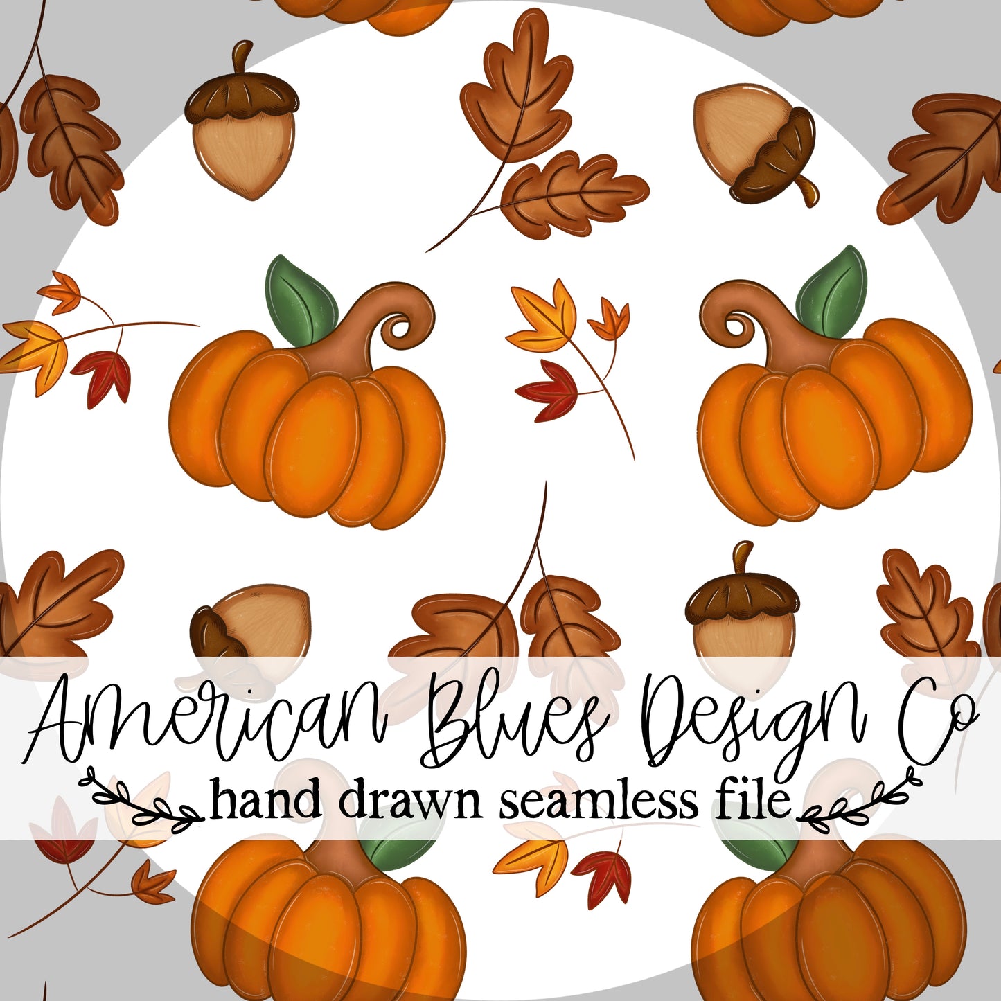 Harvest Gingham seamless pattern