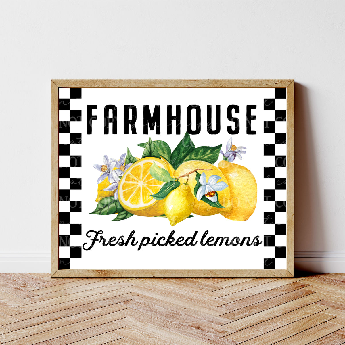 Farmhouse fresh picked lemons