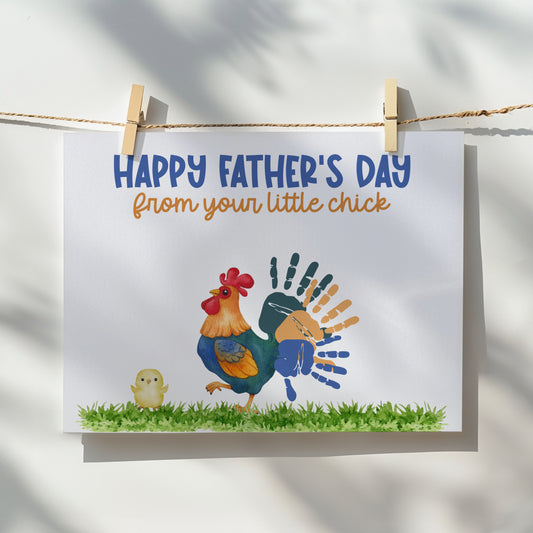 Happy Father’s Day from Your Little Chick | Handprint Art Printable
