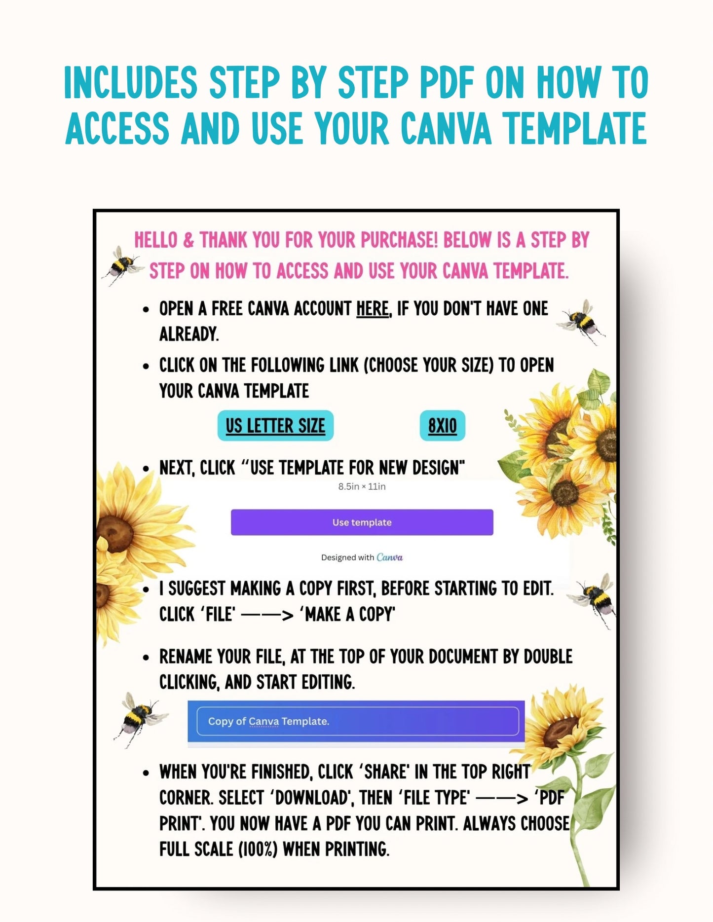 Editable Father’s Day Handprint Printable – “To the World You Are a Papa” | Custom Photo & Handprint Art | Instant Download | Canva Template