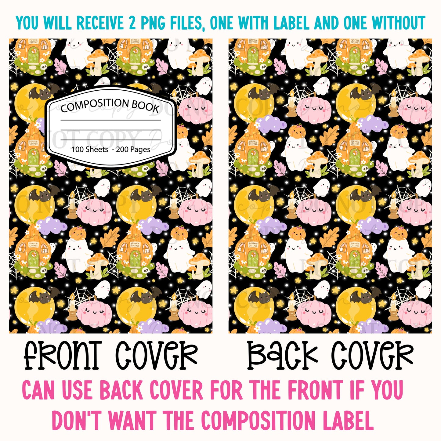 Pumpkin Cottage Composition Notebook Cover