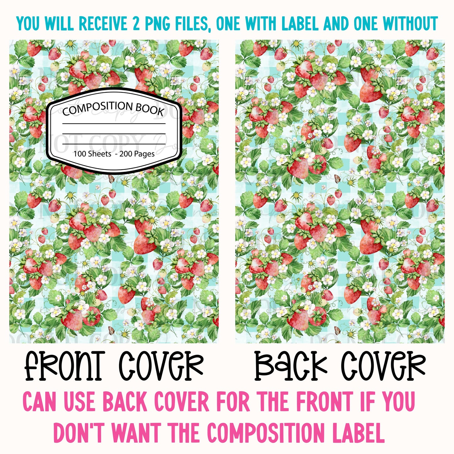 Strawberry Fields Composition Notebook Cover