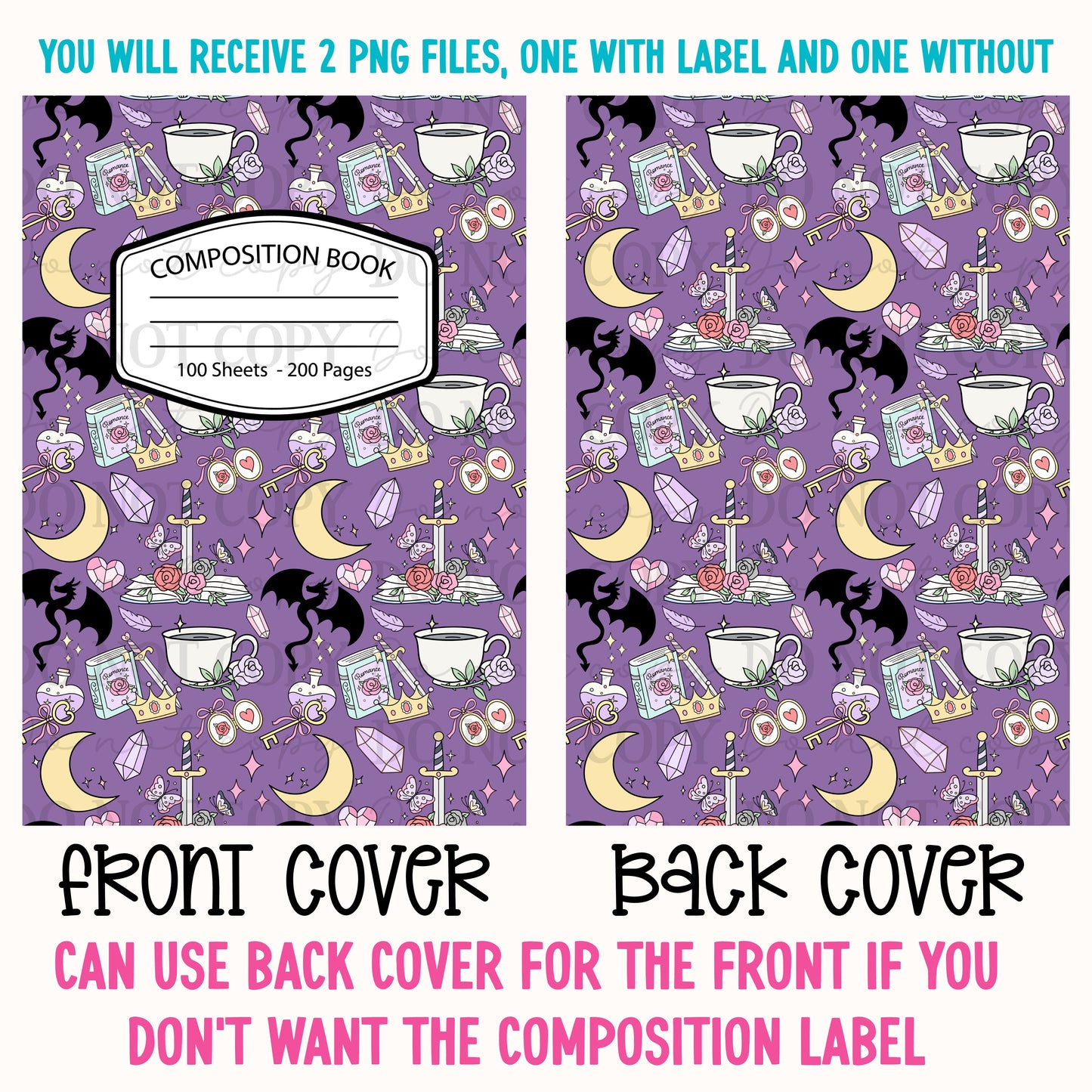 Romantasy Composition Notebook Cover