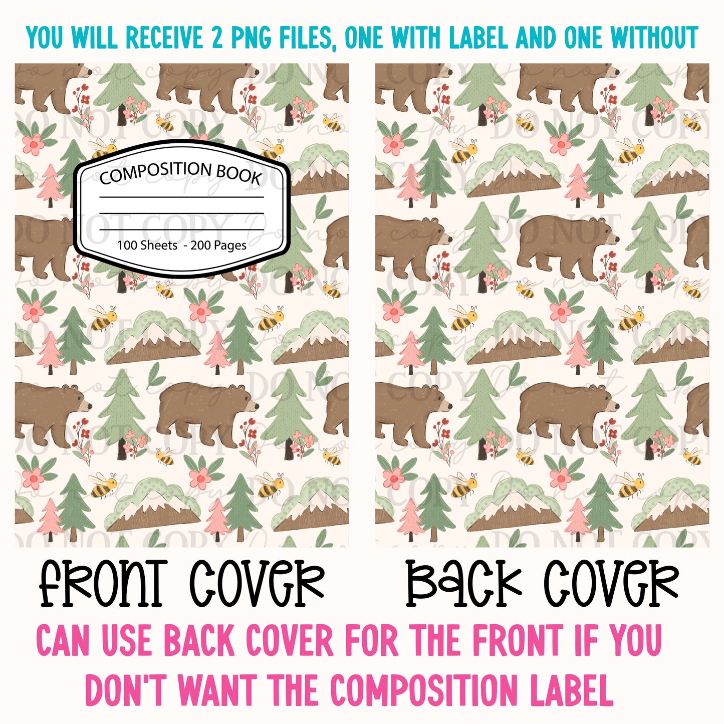 Bear Mountain Composition Notebook Cover