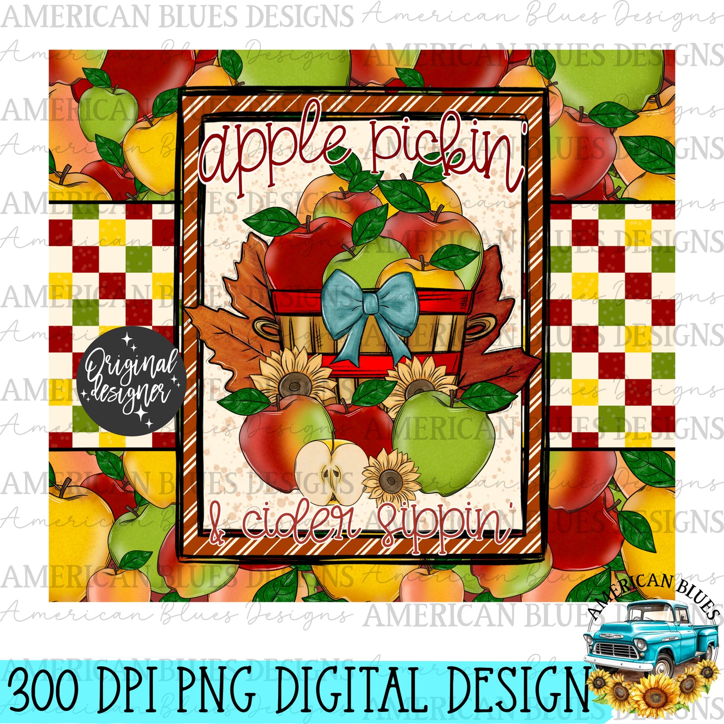 Apple pickin' & cider sippin'- 20 oz wrap | American Blues Designs