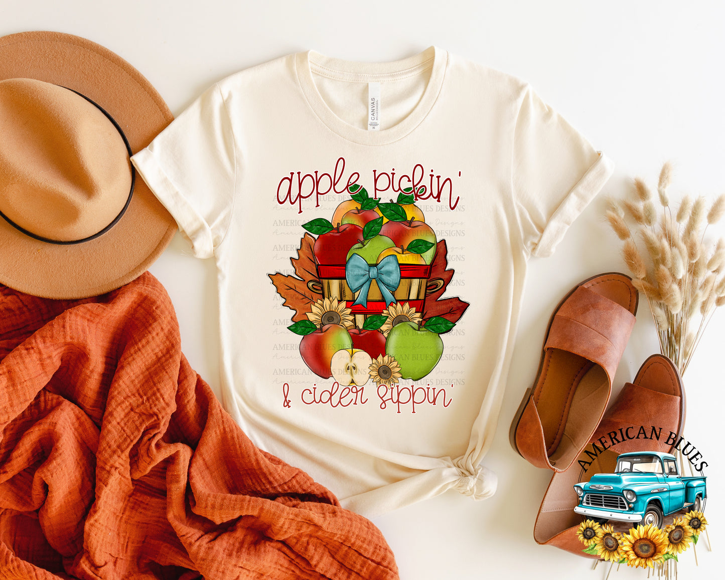 Apple pikcin' & cider sippin' digital design | American Blues Designs